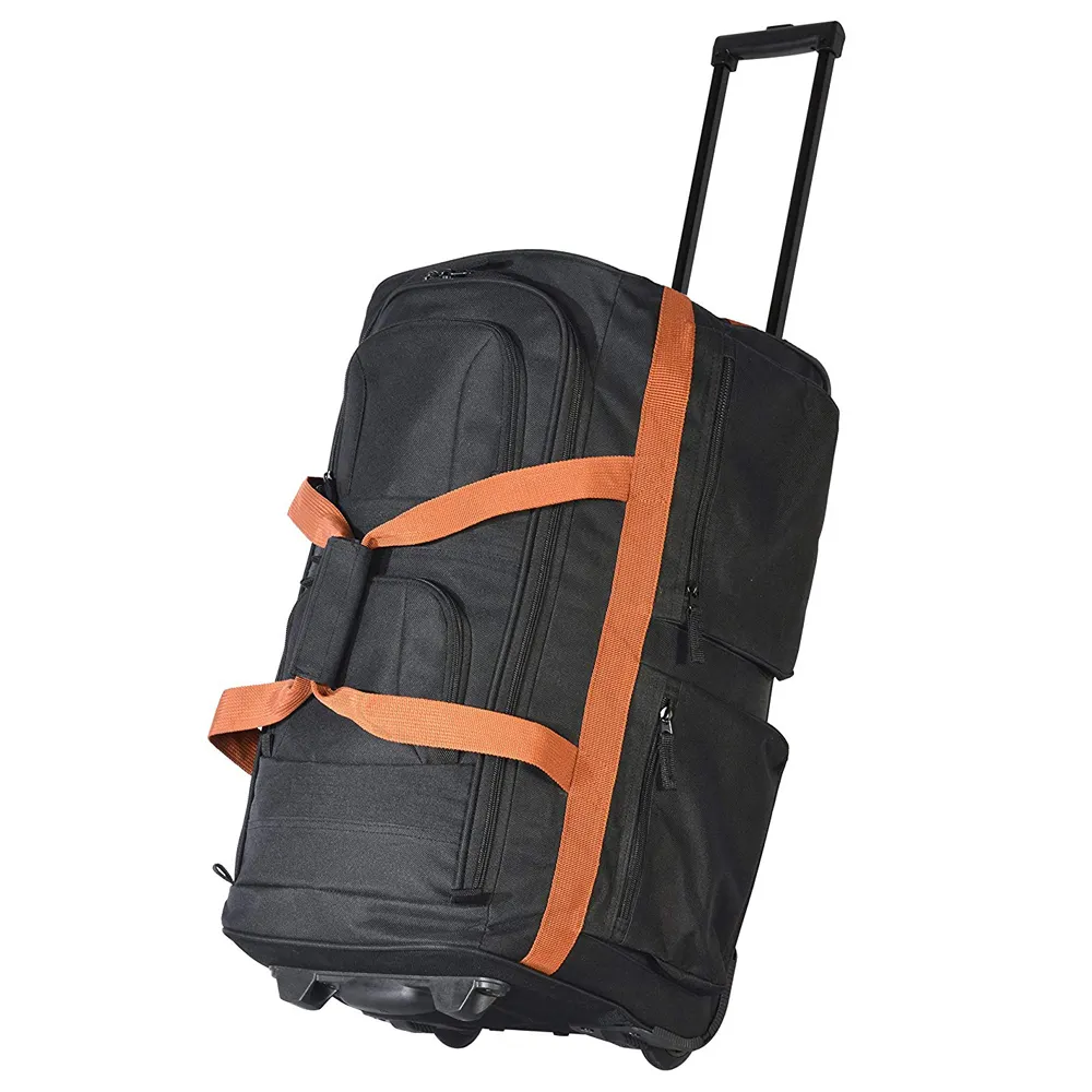 Customizable Polyester Stylish Wheel Trolley Duffle Travel Bag Luggage Trolly Bags