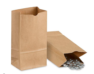 Bolsa de Papel Encerada Blanca de 4 lb Estilo SOS de 5" x 3 1/8" x 9 11/16", Bolsas para Pan a Prueba de Grasa - Product Image 2
