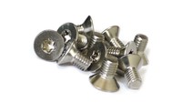 Sekrup Mesin Kepala Datar Countersunk Torx Metrik Aluminium ISO14581 M3 M4 M5 dengan Lapisan Oksida Hitam