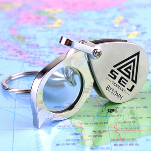 Hộp màu 1 cái y tế bagket 8x Kính lúp Ống kính phóng đại di động jewfirst Viện trợ Kit Keychain pouchnifying kính bạc tay miễn phí - Product Image 6
