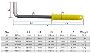 Chìa Vặn Lục Giác L <span class=keywords><strong>Allen</strong></span> H8 10 12 14 17 19Mm Với Tay Cầm Bằng Nhựa Cao Su Cờ Lê Ổ Cắm Lục Giác Dụng Cụ Cầm Tay - Product Image 5