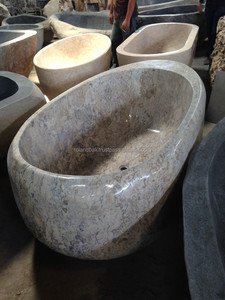 Bañera de hidromasaje de remojo independiente de piedra de mármol natural MB002 función de masaje de acrílico blanco moderno portátil 1,5 m hoteles uso al aire libre - Product Image 1