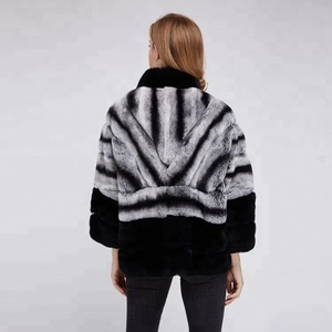 Inverno Popolare Giacca Cincillà Rex Del Coniglio <span class=keywords><strong>Cappotto</strong></span> di Pelliccia per Le Donne - Product Image 3