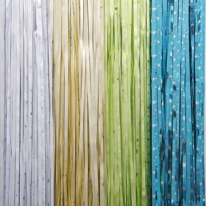 Rideau en feuille de couleur <span class=keywords><strong>dégradé</strong></span> délicat, meilleure qualité, prix bon marché, <span class=keywords><strong>frange</strong></span> métallique or brillant, décoration murale de porte de fête/mariage/anniversaire - Product Image 5