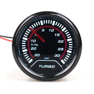 52 Mm 2 Inci LED Lensa Mobil-30-30 PSI Turbo Boost Pengukur untuk Universal Mobil