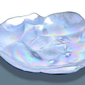 Grande ciotola di <span class=keywords><strong>vetro</strong></span> da 16 pollici di nuova concezione per l'arredamento della casa lucidata con una lucentezza d'<span class=keywords><strong>argento</strong></span> abbagliante - Product Image 4