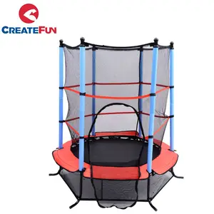 CreateFun 4.5ft 55 "55 Pollice 140 CM Junior My First 55 pollici Mini Rotonda Bambini Trampolino con la Recinzione Rete di Sicurezza per Bambini