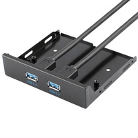 Panel frontal USB3.0 de 4 puertos, bahía de unidad de 5,25 pulgadas, concentrador de expansión USB PCI-E X1, alimentación SATA de 15 pines para ordenador de escritorio