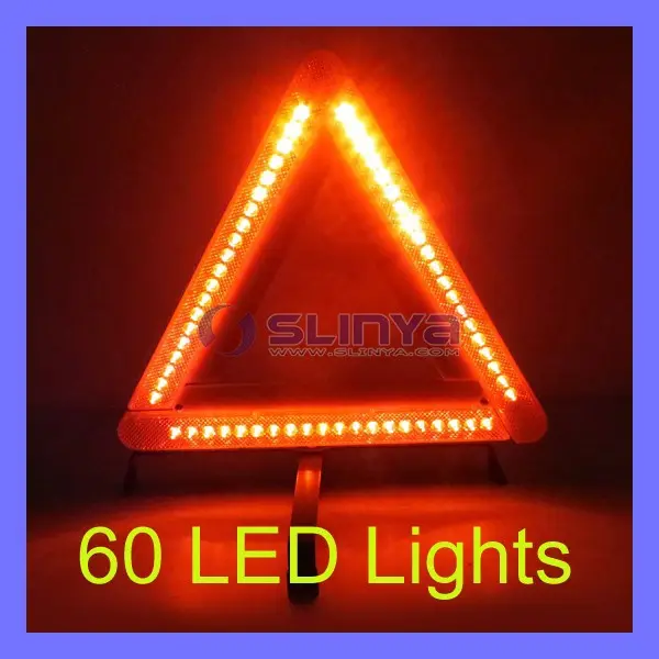 60 LED لمبات شارة مرور اللمعان خطر انهيار مثلث التحذير