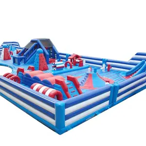 Pretpark Gebruik Opblaasbare Bouncers Combo Obstakel Apparatuur, Combo Play Zone, Enorme Opblaasbare Leuke Stad Hot Selling