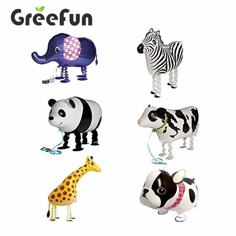 3D Cute Non Latex Promotional New Animal Standing Walking Balloons Hélio Party Gifts Balloon em Massa Para Atacado China