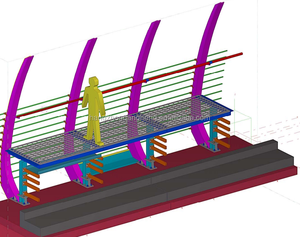 Kết Cấu Thép Tàu Điện Ngầm Đường Viaduct Barrier Và Lan Can - Product Image 1