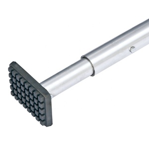 JahooPak OEM Light Duty Adjustable Galvanized Steel <strong>Brackets</strong> 89"-104" 1.5" Diameter Silver <strong>Black</strong> Secure Cargo Load Bar - Product Image 1