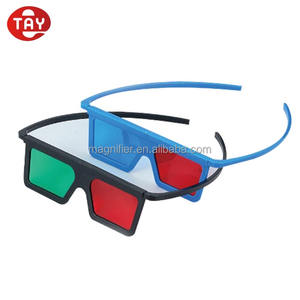 Gafas lineales polarizadas de plástico, Anaglyph 3D, rojas y azules, para cine - Product Image 4