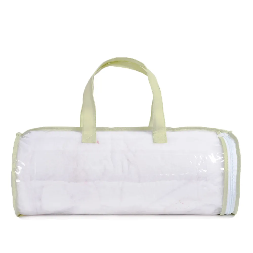 Imballaggio del cuscino del cilindro trasparente pvc cuscino di stoccaggio cerniera tote borse coperta trapunta borsa trasparente imballaggio eco