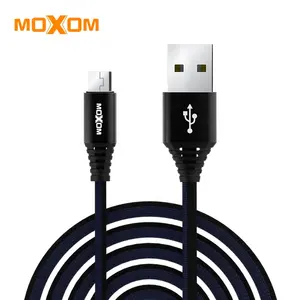 MOXOM 快速充电手机电缆类型 C 高品质 2.4A TPE 尼龙材料电缆