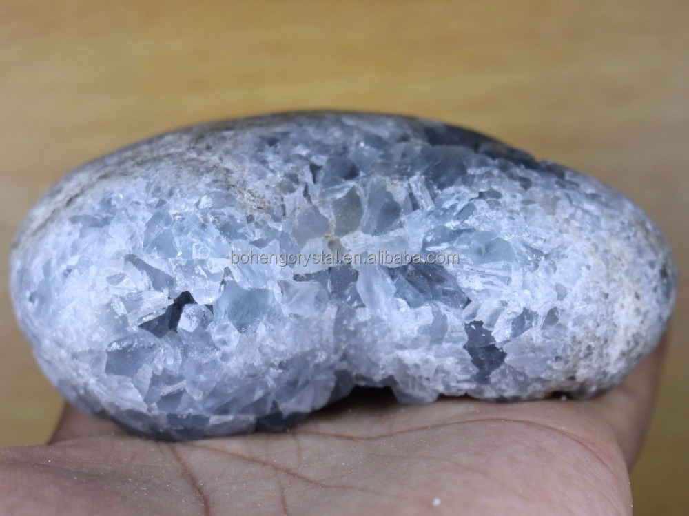卸売 天然 ハート型 ブルーセレスタイト クリスタル ヒーリング 販売中