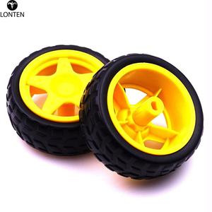 사용자 정의 감속 DC 모터 + 지지 휠, a/스마트 자동차 섀시 2wd 4wd, 모터/로봇 자동차 휠 - Product Image 2
