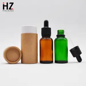 15ml 20ml 30ml 50ml 100ml schwarz blau grün bernstein ätherisches Öl benutzer definierte Glas Kosmetik flasche 10ml mit Papier röhre