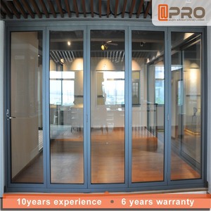 Tùy Chỉnh 6 Chân Bảng Điều Chỉnh Lowes Trượt Pháp Bên Ngoài Bifold Cửa Nhôm Minh Bạch <span class=keywords><strong>Bi</strong></span> Gấp Cửa Bên Ngoài Gấp Cửa - Product Image 4