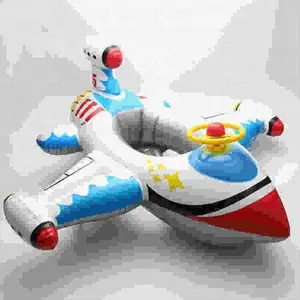 Kinder Größe Aufblasbares Flugzeug Spielzeug Baby Kinder Flugzeug geformt Schwimmbad Float Ride On Toys