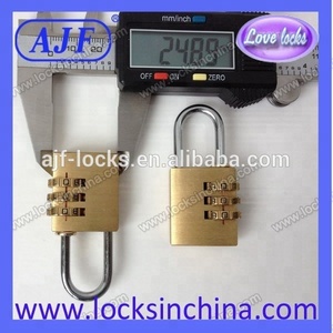 AJF 25MM 3 अंकों डायल संयोजन सूटकेस सामान धातु कोड पासवर्ड ताला - Product Image 6