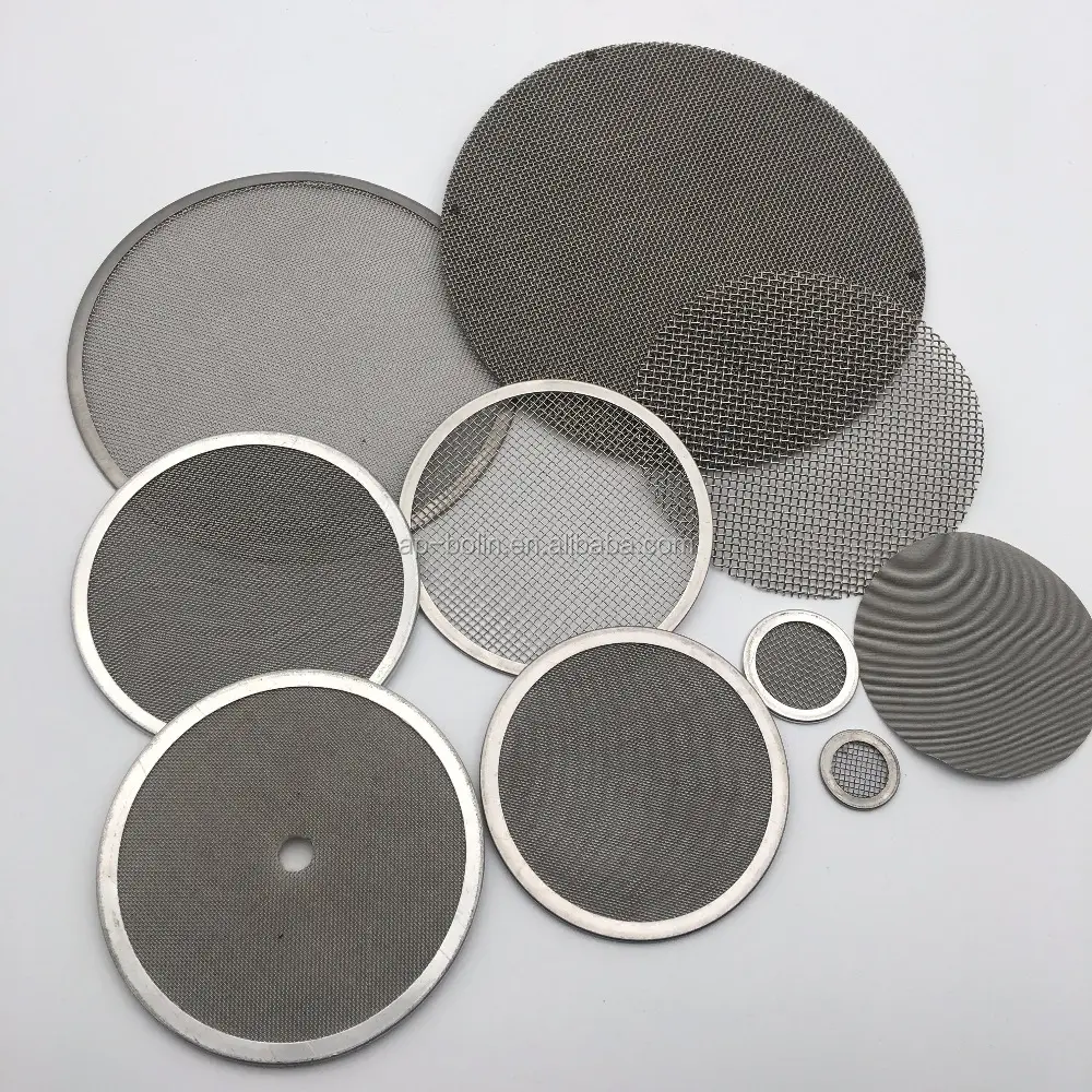 Enkele laag multi-layer rvs micro metal mesh filter screen wasbare en herbruikbare disc filter