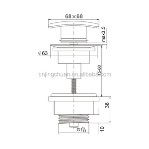 <span class=keywords><strong>Bonde</strong></span> laiton design à clapet universelle commande main <span class=keywords><strong>Clic</strong></span> Clac Nicoll - Product Image 2