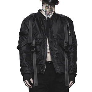 Wholesale Custom Strip Thick <strong>Jackets</strong> Coats <strong>Men</strong> Winter <strong>Cargo</strong> Pockets Streetwear Warm <strong>Jacket</strong> - Product Image 1
