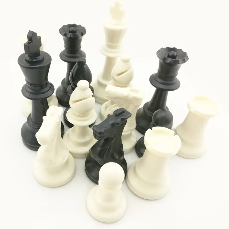 פלסטיק טורניר סטנדרטי שחמט מועדון שחמט חתיכות עם מלך גובה 3.75 inch WG-QZ01