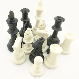 प्लास्टिक टूर्नामेंट मानक शतरंज क्लब शतरंज टुकड़े राजा ऊंचाई के साथ 3.75 inch WG-QZ01