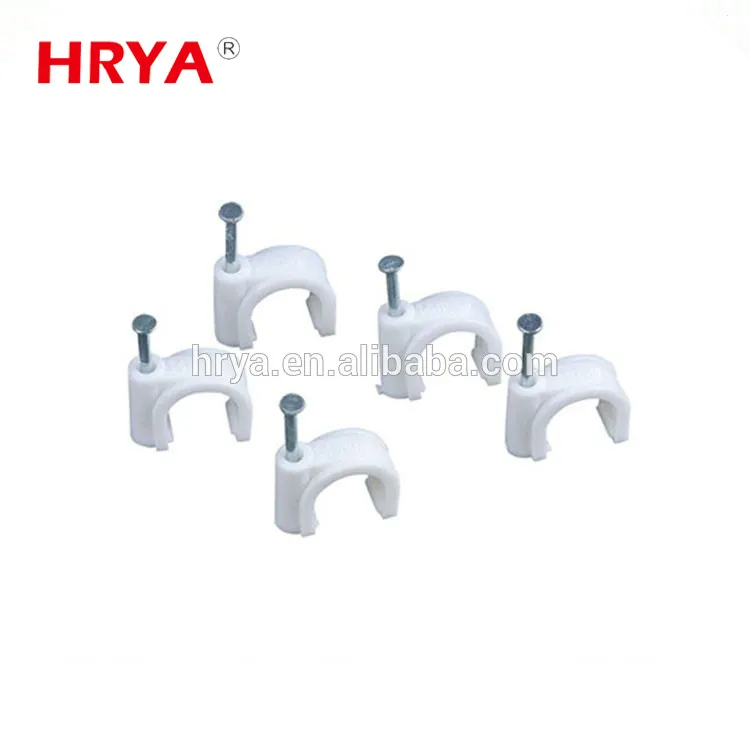94V-0 Metal to Wire Electric Nail Cable Clip Made of Durable Plastic with Polybag