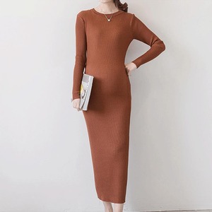Chine Fabricants de tricots Service OEM Femmes Tricot Stretch Slim Tunique Pull personnalisé Robe de maternité pour maman enceinte - Product Image 3