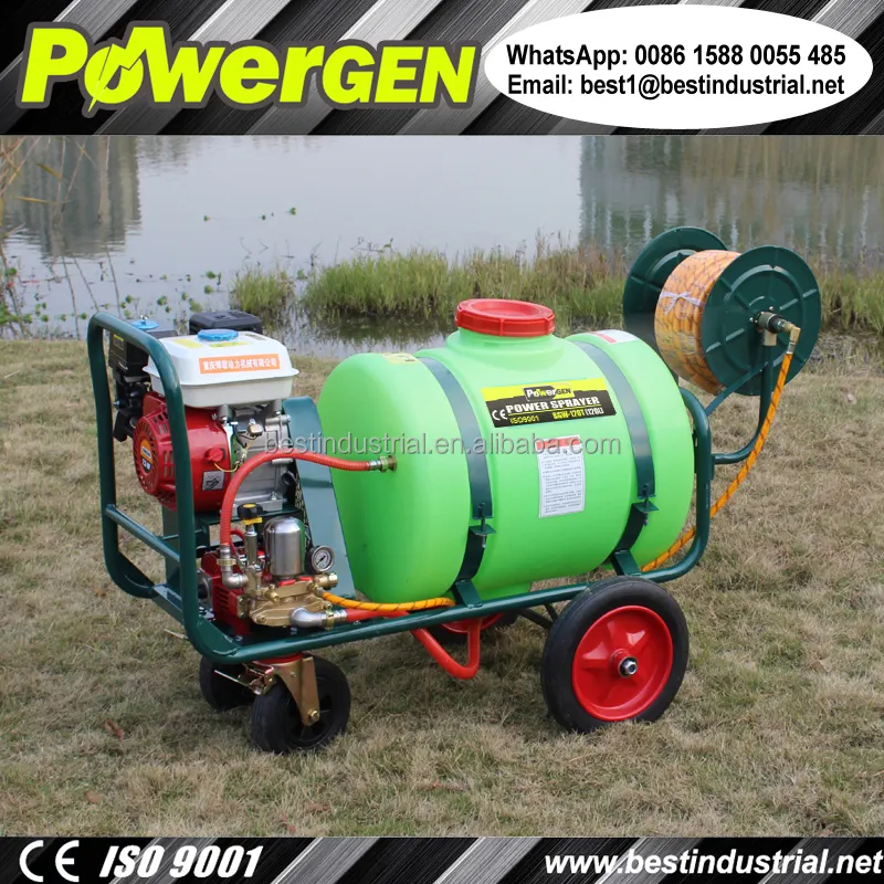 Powergen 6.5hp pulverizador de potência, máquina de spray agrícola carrinho orquídea 120l