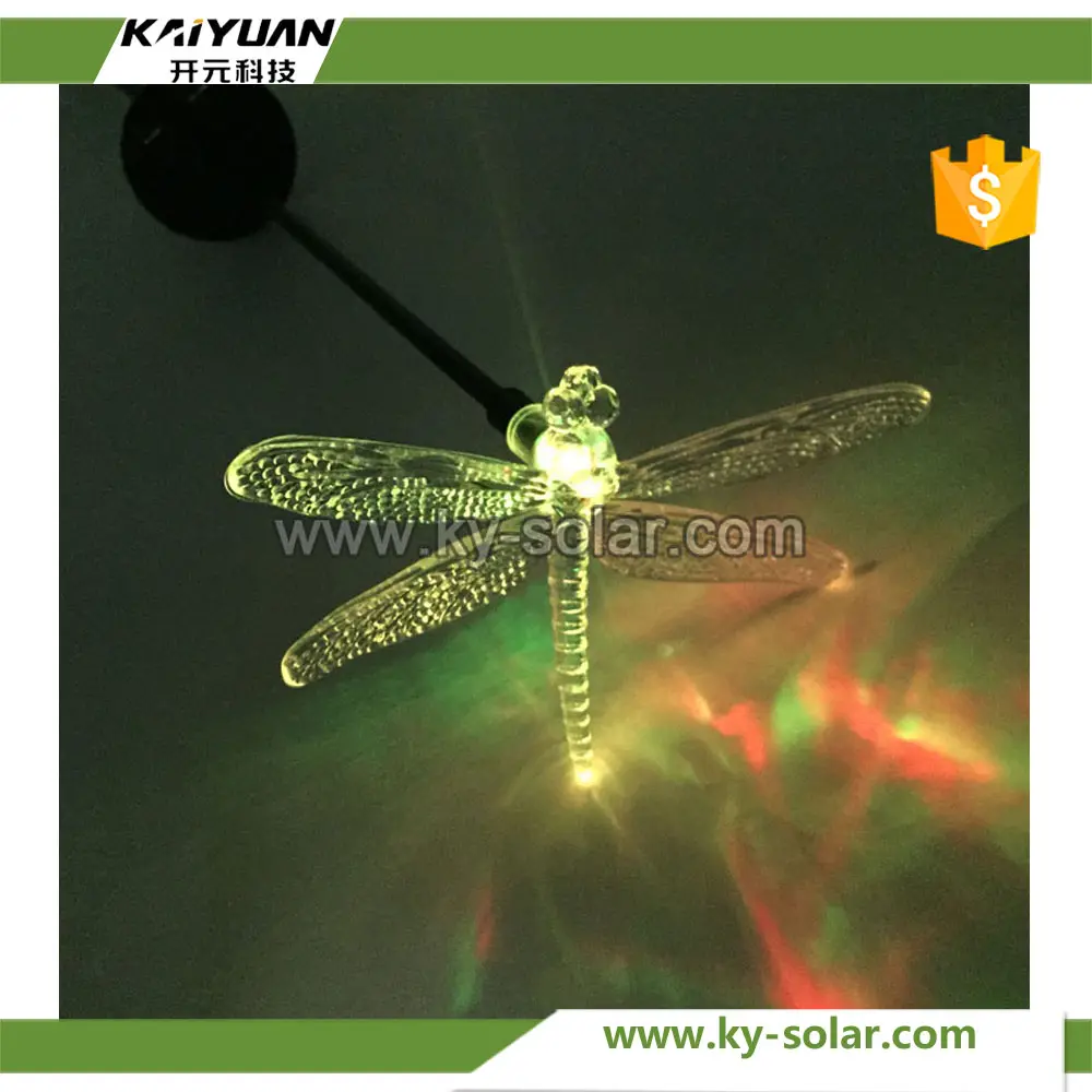 Dragonfly Kelebek şekli çim ışık LED bahçe güneş ışığı
