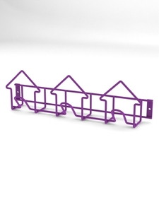 Maison murale de couleur bleue fantaisie en forme de 3 crochets - Product Image 3