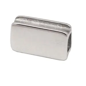 Wholesale Custom Stainless Steel Square Spacer bead Charm