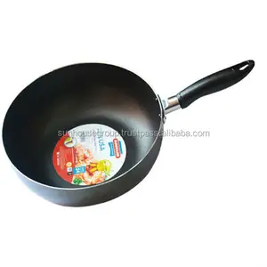 Hot Sale Kitchen Item Vietnamese Diamond Aluminum Pan Cooking Ware Wok Pan High Quality Pan For Home Cooking