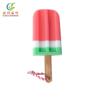Red Ice Cream Shape Soft Bath <strong>Shower</strong> <strong>Sponge</strong> With Handle/Bath <strong>Shower</strong> <strong>Sponge</strong> - Product Image 1