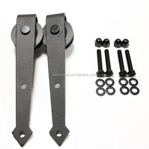 Coeur Rétro Rouleau Cintres <span class=keywords><strong>de</strong></span> Glissement Simple Bois Grange Quincaillerie <span class=keywords><strong>De</strong></span> Porte <span class=keywords><strong>Placard</strong></span> <span class=keywords><strong>Kit</strong></span> - Product Image 5