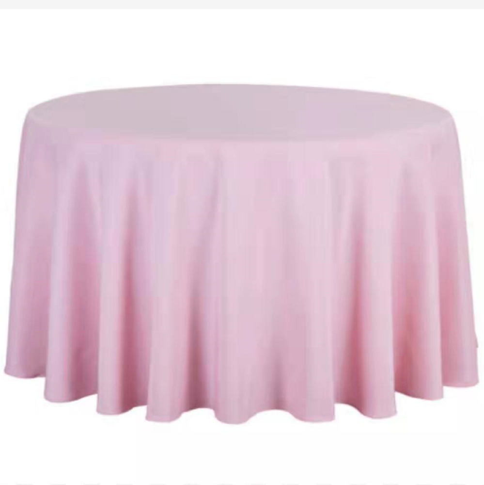 Simple Pink Round Wedding Table Cover For Christmas \u0026 Events, Oem, image size:999x1000