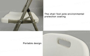 Chaise pliante portable en plastique empilable bon marché, populaire, d'occasion, pour l'extérieur, <span class=keywords><strong>prix</strong></span> d'usine - Product Image 2