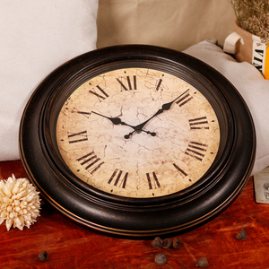 Classico rotondo retrò orologi da <span class=keywords><strong>parete</strong></span> stile rustico Non ticchettio quarzo decorativo vintage vecchio orologio per soggiorno <span class=keywords><strong>cucina</strong></span> Home Office - Product Image 6
