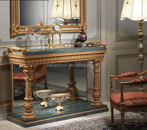 Tavolo Console <span class=keywords><strong>e</strong></span> Specchio di Lusso in Stile Classico con Foglia d'Oro - Product Image 5