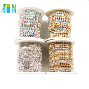 Adornos de cadena de diamantes de imitación, joyería de estrás, cadena de copa - Product Image 2