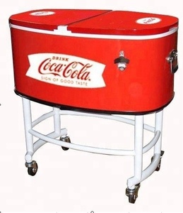 Outdoor Rooling Steel PU Beer Insulated <strong>Cooler</strong> <strong>Box</strong> Cart <strong>on</strong> <strong>Wheel</strong> - Product Image 2