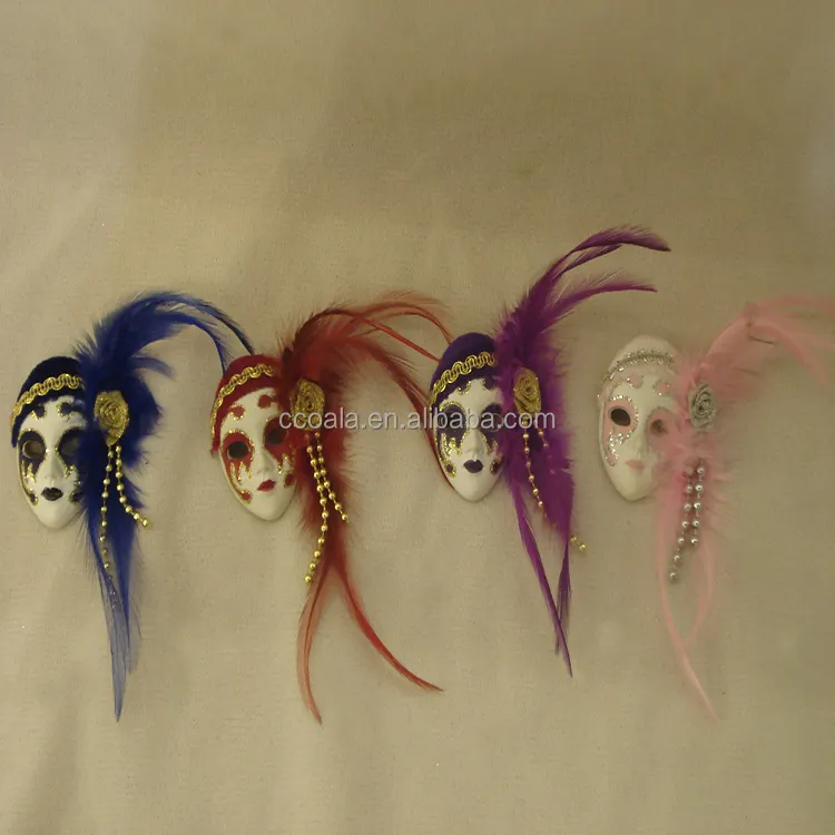 Mini Plastic Magnets Mask Hanging Ornament Venetian Mask