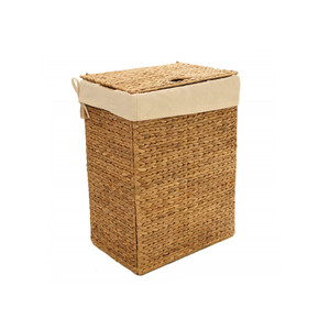 Cesta de Lavandería Plegable Hecha a Mano de Mimbre y Madera Tejida, Económica - Product Image 1