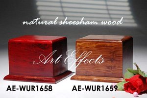Urnes en bois pour animaux de compagnie extra petites pour cendres d'animaux de compagnie Urnes de crémation en cube moderne Mémorial en bois massif pour les êtres chers - Product Image 2