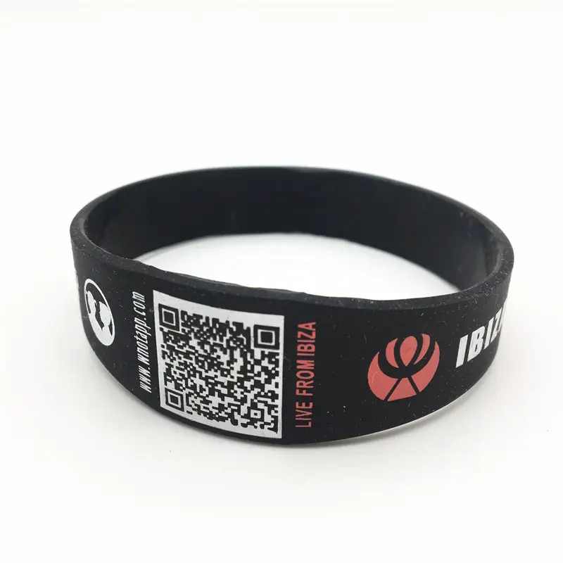 Bracelet en Silicone personnalisé avec Logo QR, 1 pièce, Promotion, cadeaux